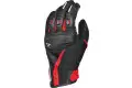 Macna Ozone Black Red textile and leather summer gloves