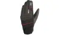 MAD black red leather and fabric summer motorcycle gloves