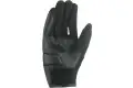 MAD black red leather and fabric summer motorcycle gloves