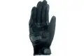 Summer motorcycle leather and fabric gloves OJ SENSE Black