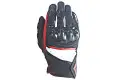 Ixon RS Pistol HP summer motorcycle leather gloves black white red