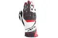 Ixon RS Rallye HP summer motorcycle leather gloves black white red