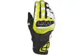 Ixon RS RING leather and tex summer gloves Black White Bright Yellow