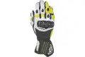Ixon RS TILT leather gloves Black White Bright Yellow