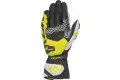 Ixon RS TILT leather gloves Black White Bright Yellow