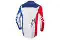 Alpinestars RACER COMPASS cross jersey Off White Red Fluo Blue