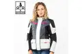 Giacca moto donna Befast BABYLON Lady CE certificata Nero Grigio chiaro