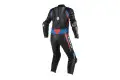 Dainese Laguna Seca D1 leather summer suit Black black sky blue