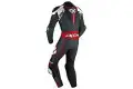 Ixon Mirage summer motorcycle Kangaroo Leather Suit Black White Red