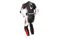 Ixon VORTEX 2 summer leather suit Black White Red