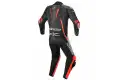 Alpinestars FUSION full leather motorcycle suit Black Red Fluo