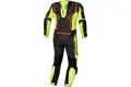 Spyke ASSEN RACE 2.0 1pc summer leather racing suit Black Fluo Fluo Yellow Red