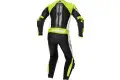 Spyke ESTORIL RACE 1pc summer leather racing suit Black White Fluo Yellow