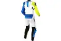 Macna Tracktix full leather suit White Neon yellow Blue