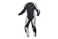 Macna leather suit Hyper black white grey