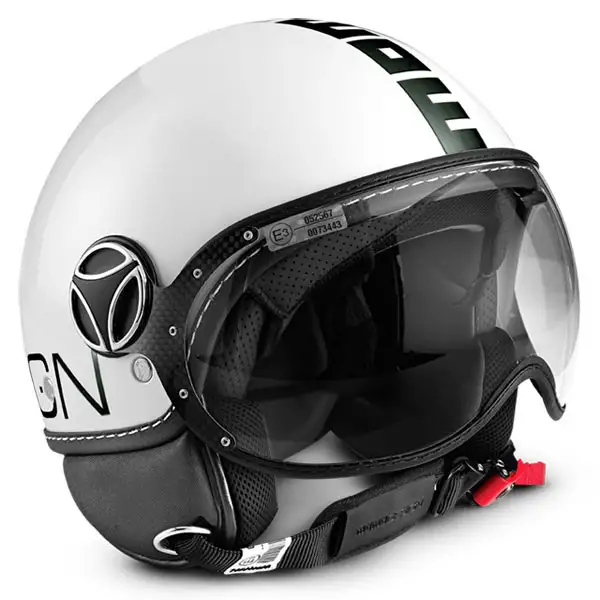 Momo Design Fighter jet helmet gloss White Black