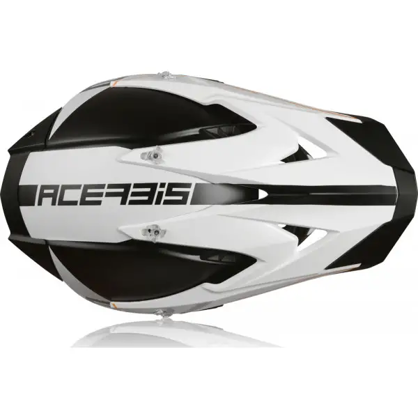 Casco cross Acerbis IMPACT X-RACER VTR in fibra Nero Bianco