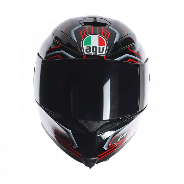 AGV K5 Deep full face helmet Black White RED