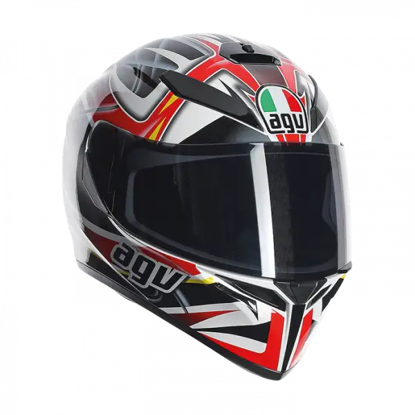 Agv K-3 SV rav full face helmet Black White Red