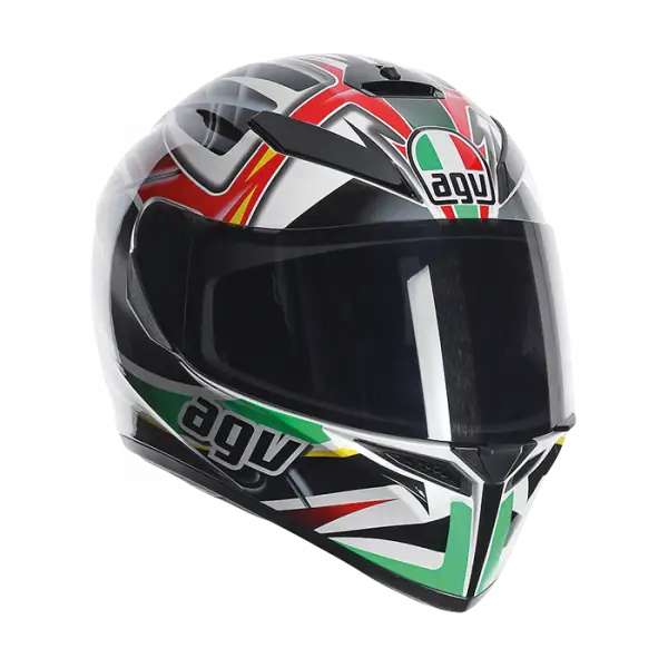 Agv K-3 SV rav full face helmet black white red green