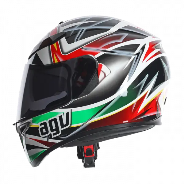 Agv K-3 SV rav full face helmet black white red green