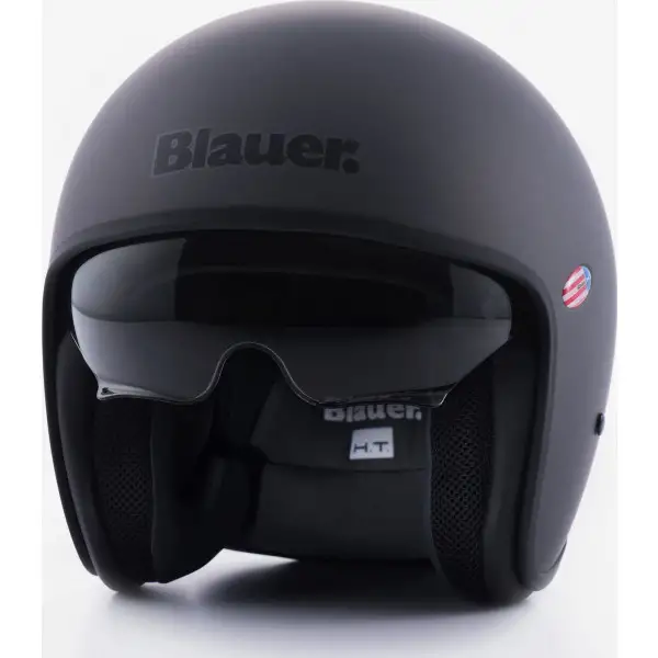 Casco jet Blauer PILOT 1.1 MONOCHROME in fibra Titanio