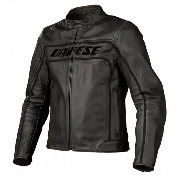 Dainese Tourage Vintage leather jacket black-black