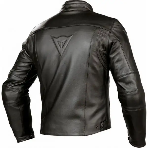 Summer leather motorcycle jacket Dainese Razon Black