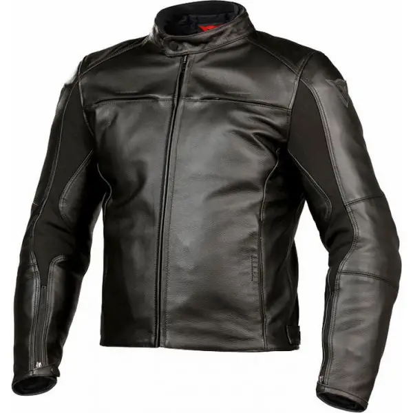 Summer leather motorcycle jacket Dainese Razon Black