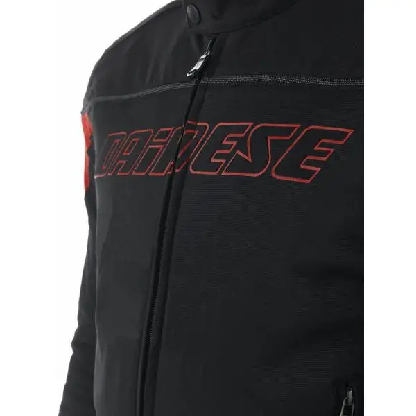 Dainese Federico Tex motorcycle jacket black-red