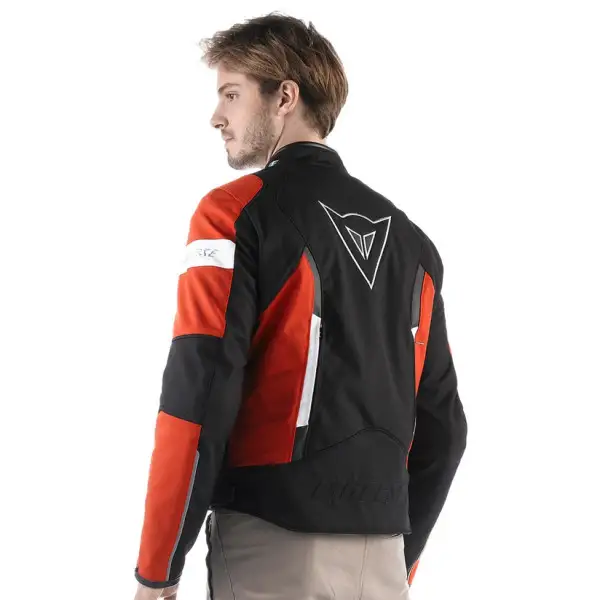 Dainese Avro Tex motorcycle jacket black-red-white