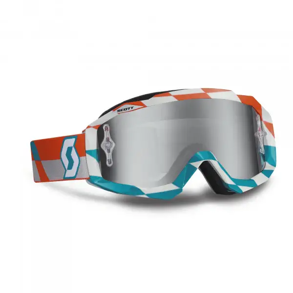 Scott Oxide Hustle MX cross goggles Orange Turquoise