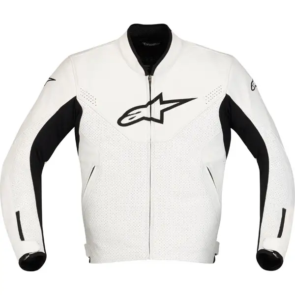 Alpinestars Indy leather motorcycle jacket white