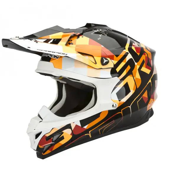 Scorpion VX 15 Evo Air Grid cross helmet black orange