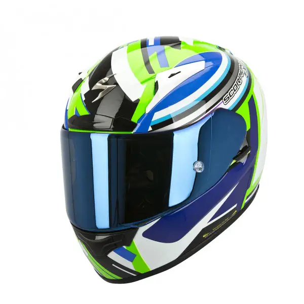 Scorpion Exo 2000 Evo Air Avenger full face helmet green blue