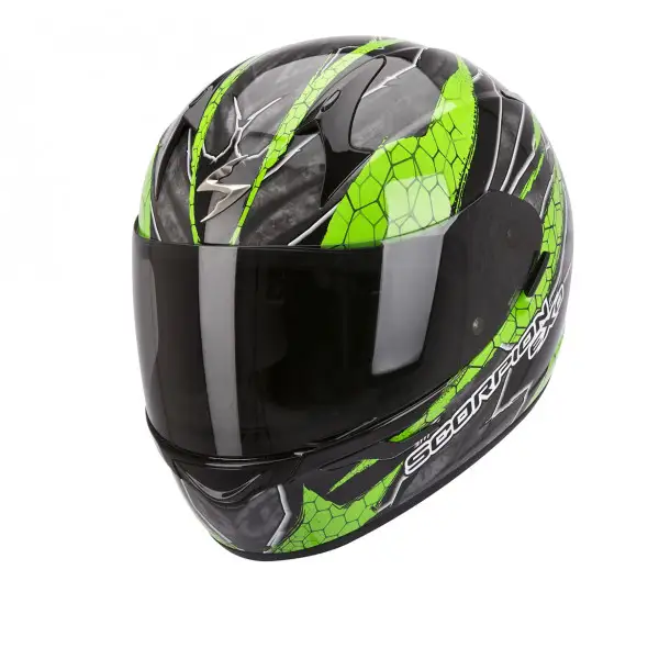 Scorpion Exo 410 Air Rad full face helmet black green
