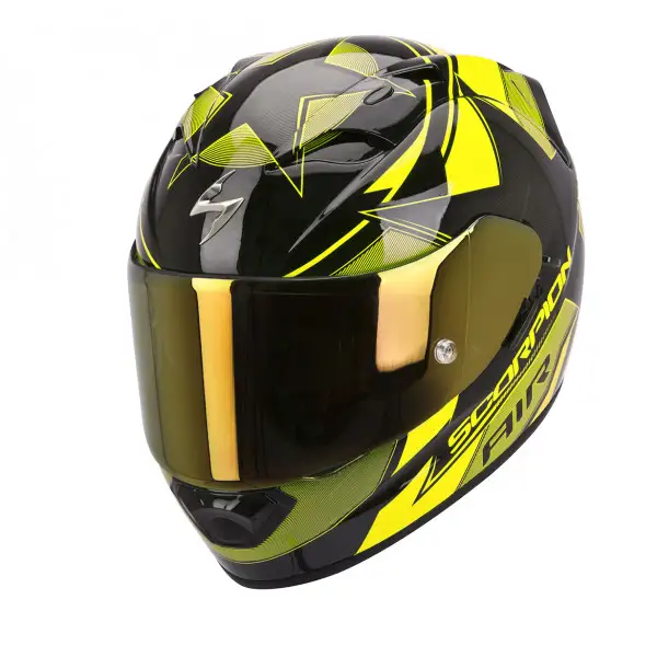 Scorpion Exo 1200 Air Stella full face helmet black yellow