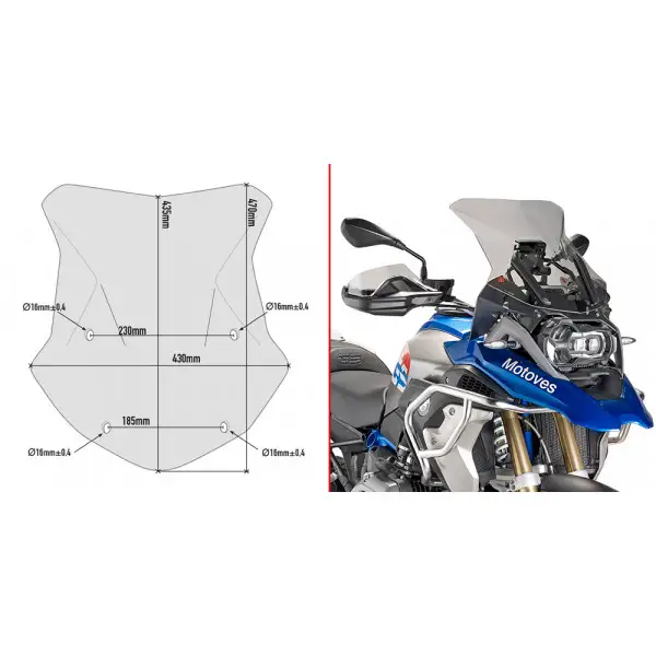 GIVI D5108KIT Kit di irrobustimento per cupolino 5108DT - 5108DT - 5108D - 5124DT - 5124D