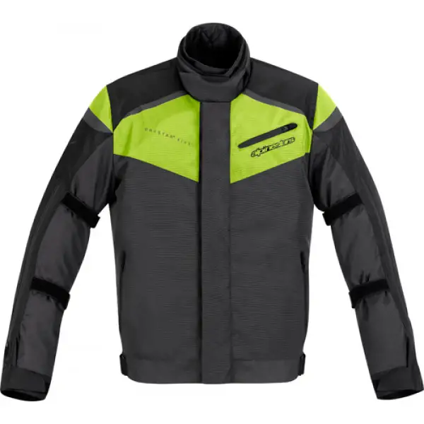 Alpinestars Lucerne Drystar motorcycle jacket anthracite-yellow