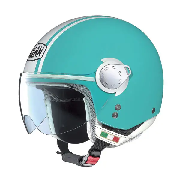 Nolan N20 Traffic Caribe Plus Green Sea jet helmet