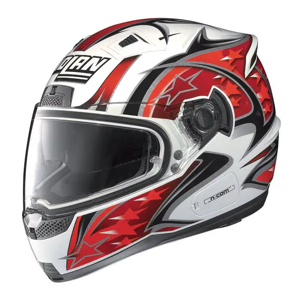 Nolan N85 Fight N-com fullface helmet white-red
