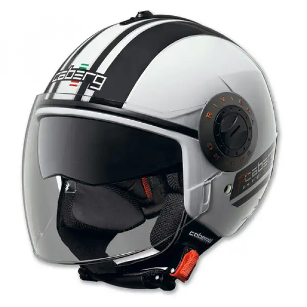 Caberg Riviera V2+ Pure demi-jet helmet white-black