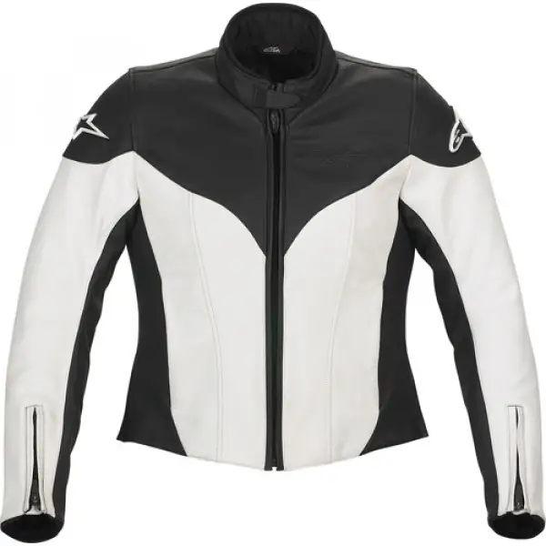 Alpinestars Stella Ice leather women jacket white-black
