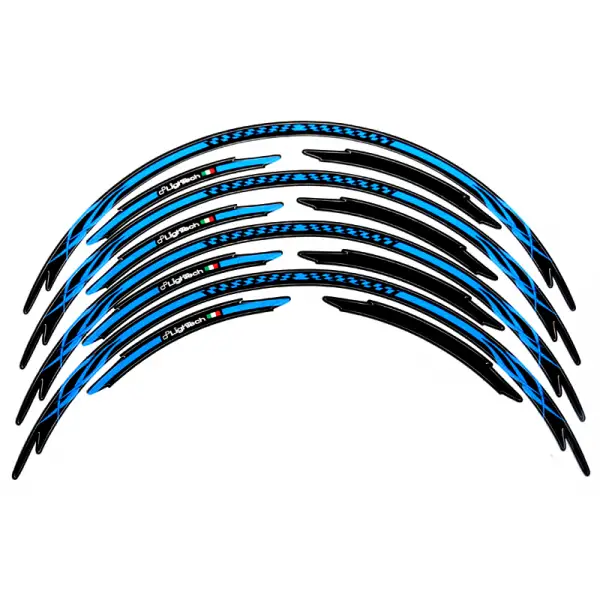 Adesivi per profili ruota LighTech blu tribale