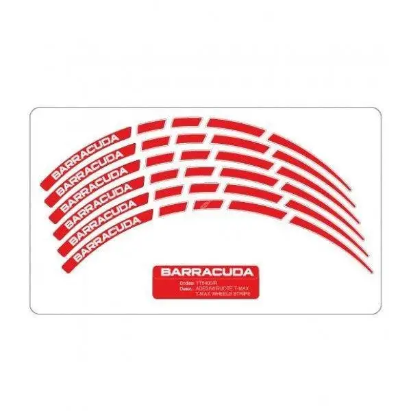 Barracuda universal Stripes kit Red for motorbikes wheels
