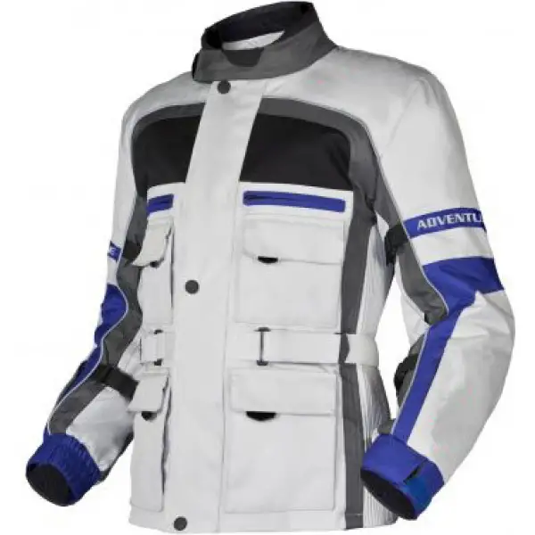 Adventure motorcycle jacket grey-anthracite-blue