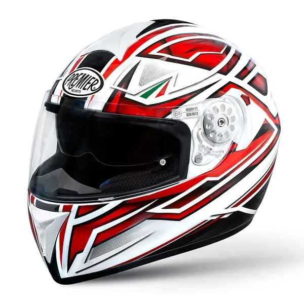 Premier Angel full face helmet White Red ZR8