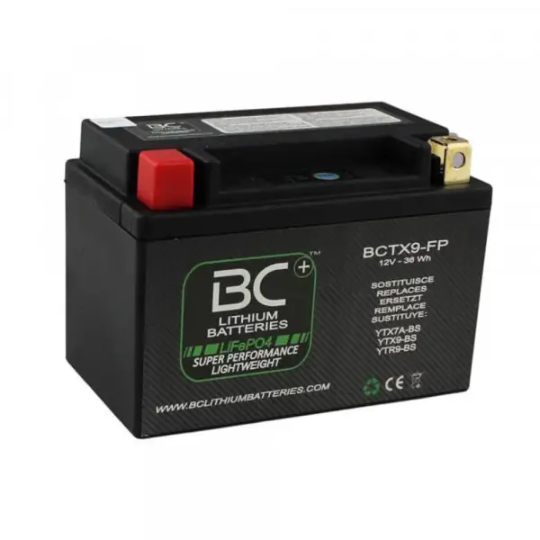 Lithium motorcycle battery BC Battery BCTX9-FP - LiFePO4 12V