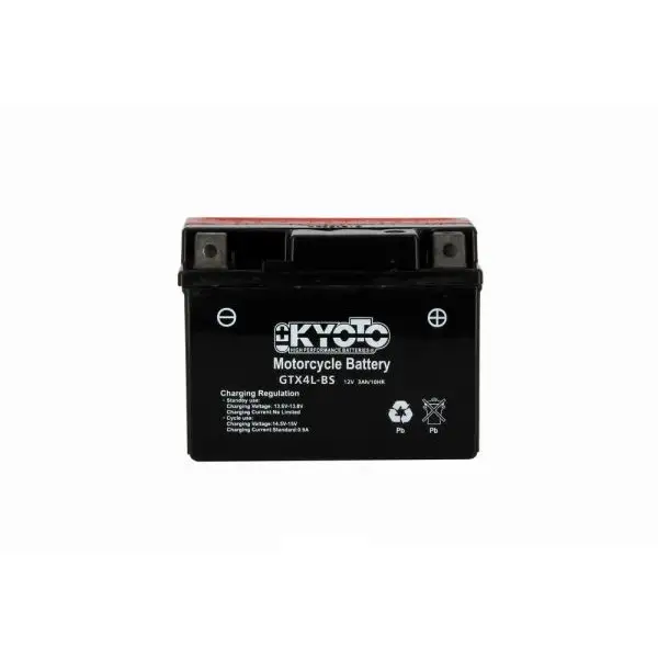 Kyoto battery Ytx4l-bs X8 - 12v 3ah - L 114mm W 71mm H 86mm - with acid no maintenance