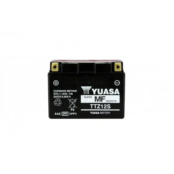 Yuasa battery TTZ12-S X5 AGM - 12v 11ah - L 150mm W 87mm H 110mm - with acid